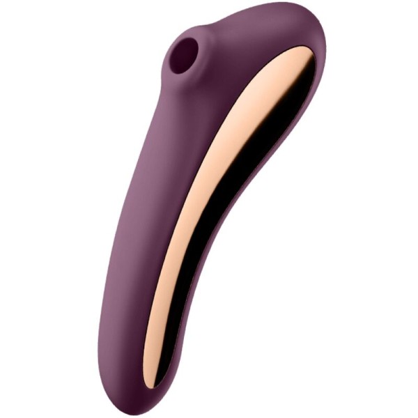 SATISFYER - DUAL KISS AIR PULSE VIBRATOR WINE RED